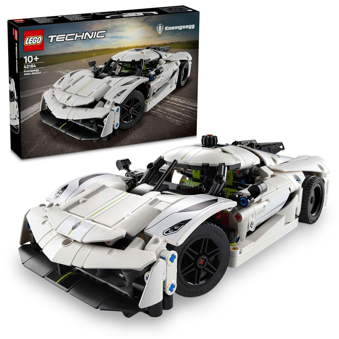 LEGO Technic 42184 Koenigsegg Jesko Absolut White Hypercar – 801 Pieces
