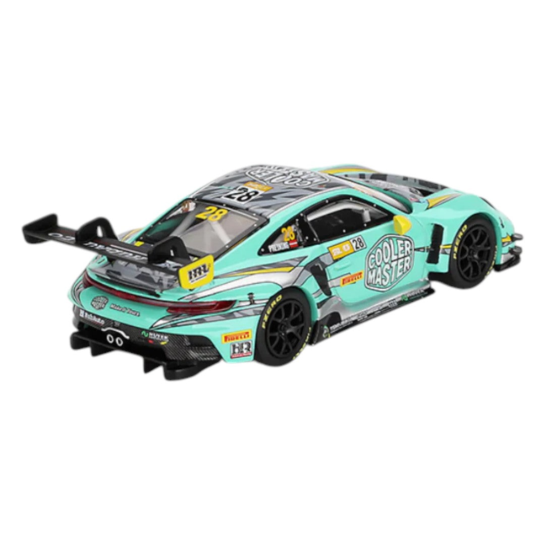 Mini GT #804: Porsche 911 GT3 R #28 HubAuto Racing 2023 FIA GT World Cup 70th Macau Grand Prix 1:64