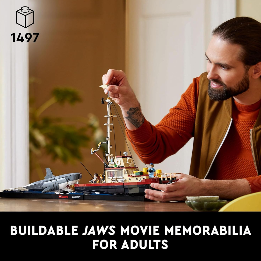 LEGO Ideas 21350 Jaws, Shark Gift for Adults (1497 Pieces)