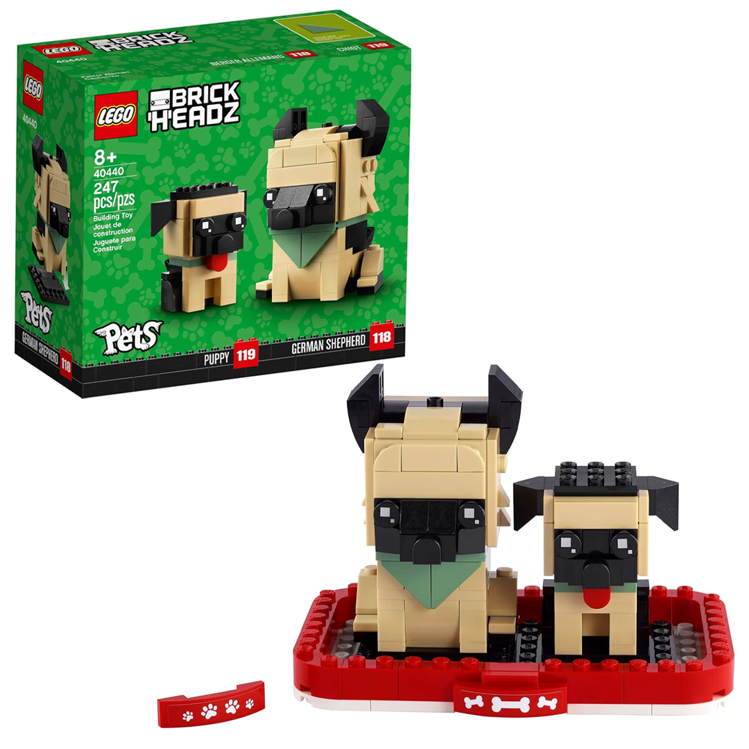 LEGO 40440 BrickHeadz German Shepherd – 247 Pieces Pet Building Set
