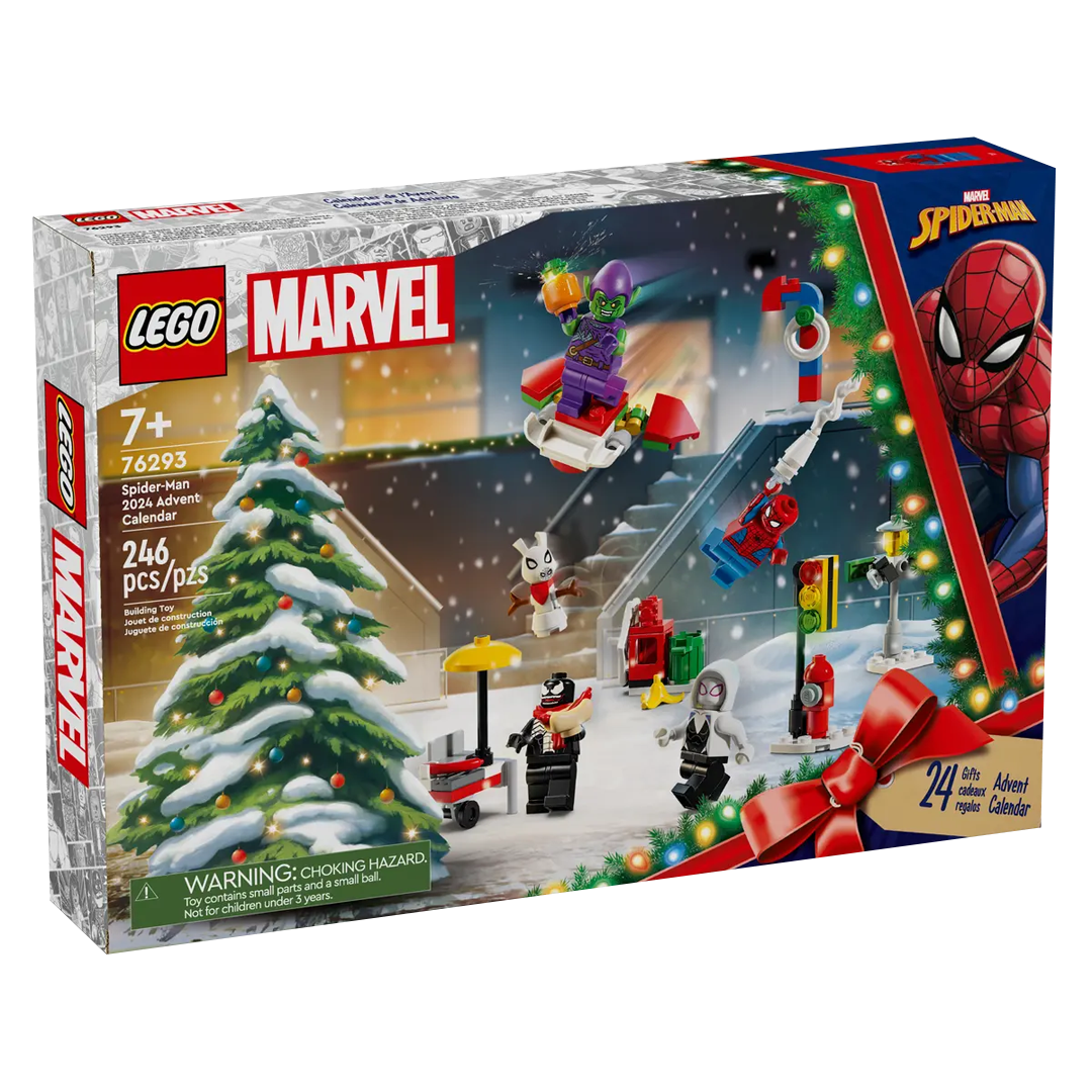 LEGO 76293 Marvel Spider-Man Advent Calendar, Buildable Christmas (246 Pieces)