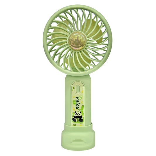 Mint Milk Peach Desktop Fan Mini Handheld Small Fan for Home, School USB Rechargeable & Portable Fan (Green)