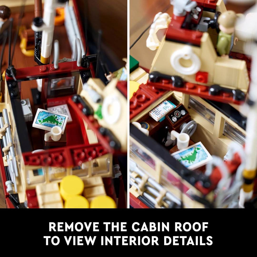 LEGO Ideas 21350 Jaws, Shark Gift for Adults (1497 Pieces)