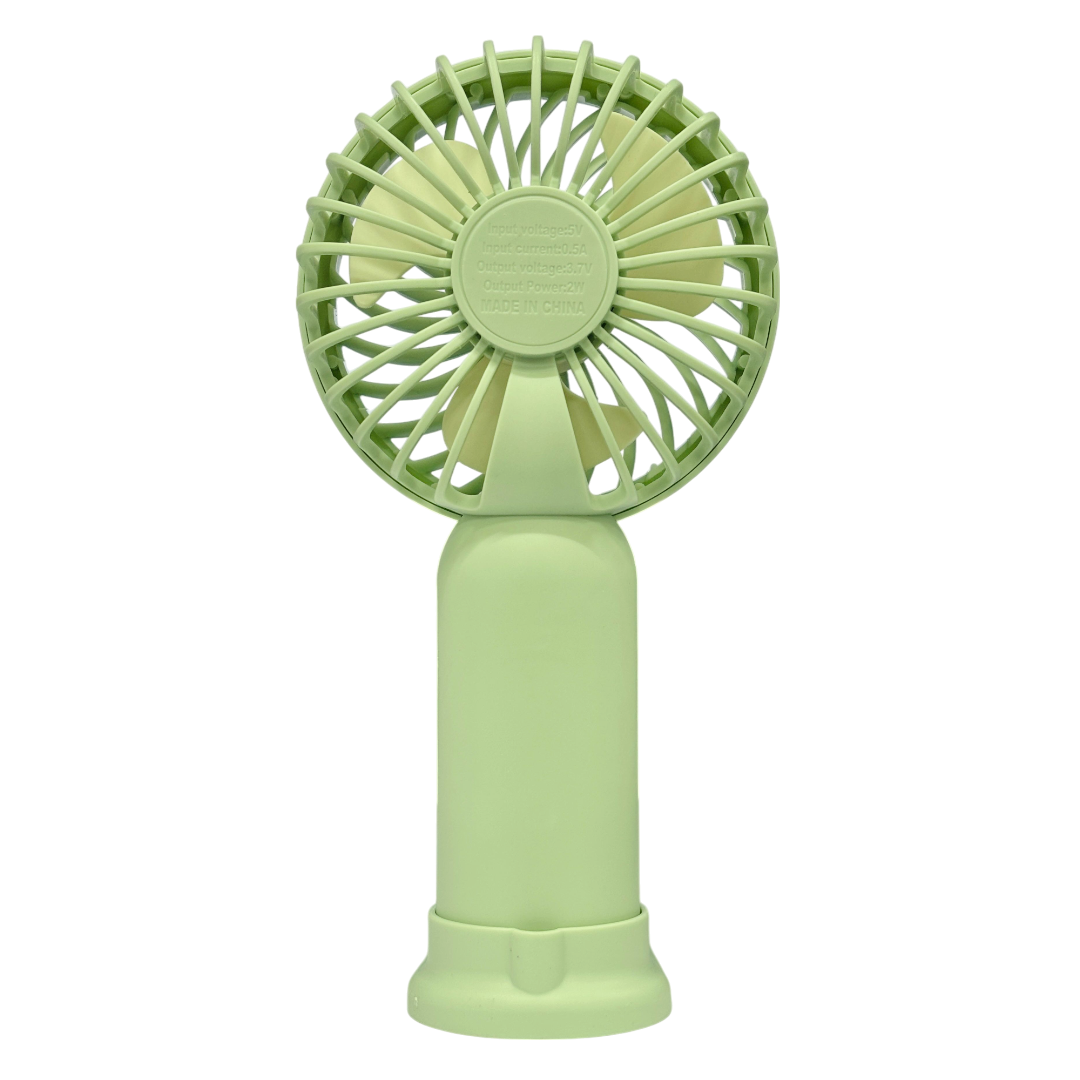 Mint Milk Peach Desktop Fan Mini Handheld Small Fan for Home, School USB Rechargeable & Portable Fan (Green)