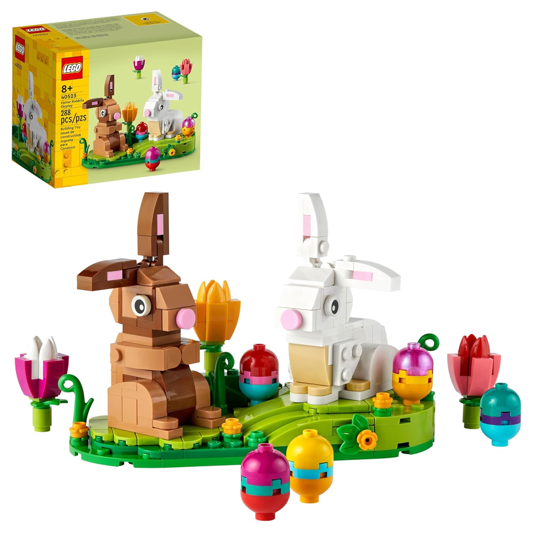 LEGO 40523 Easter Rabbits Display – 288 Pieces, Easter Decoration Set