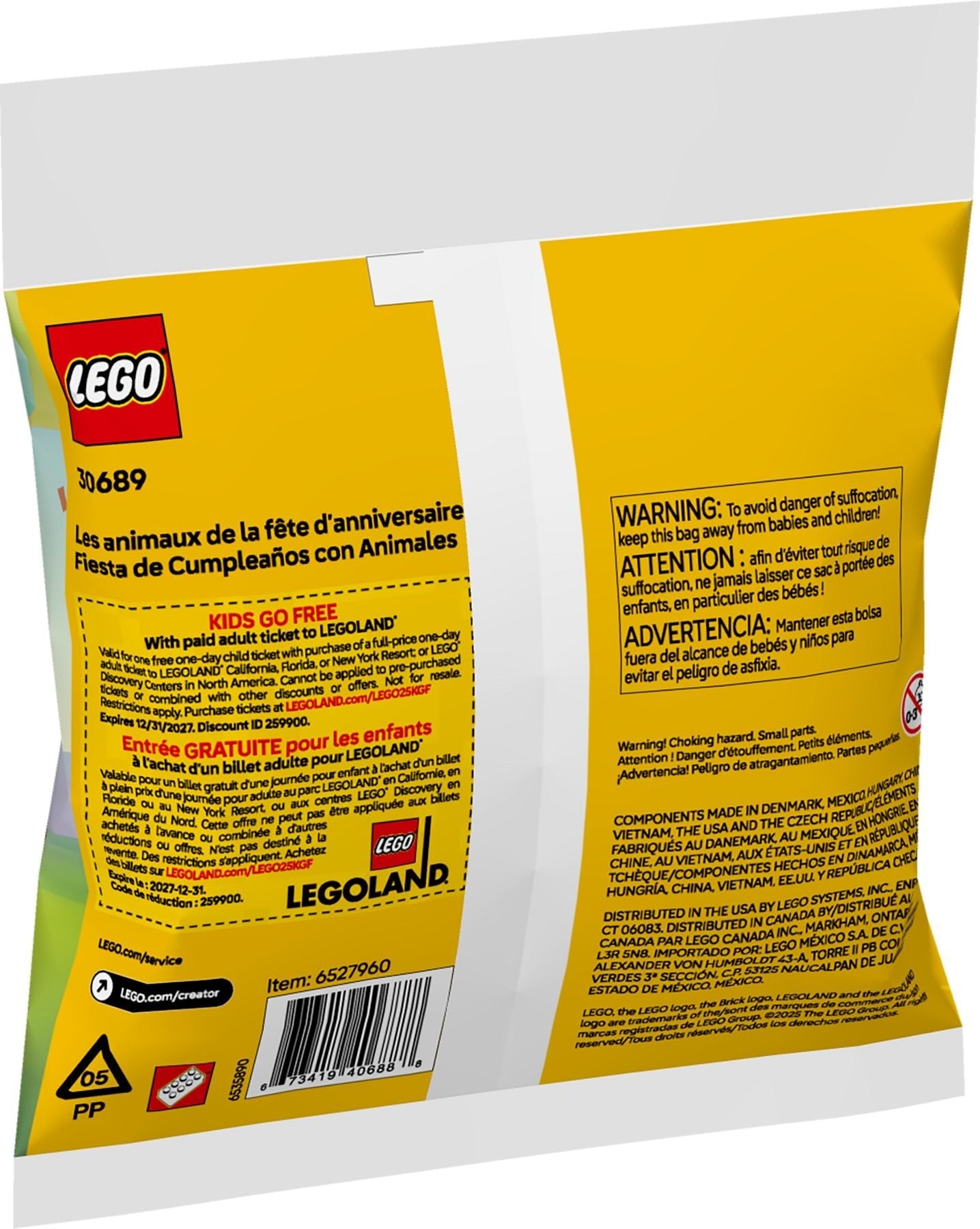 LEGO Creator 30689 Birthday Party Animals Ecobag