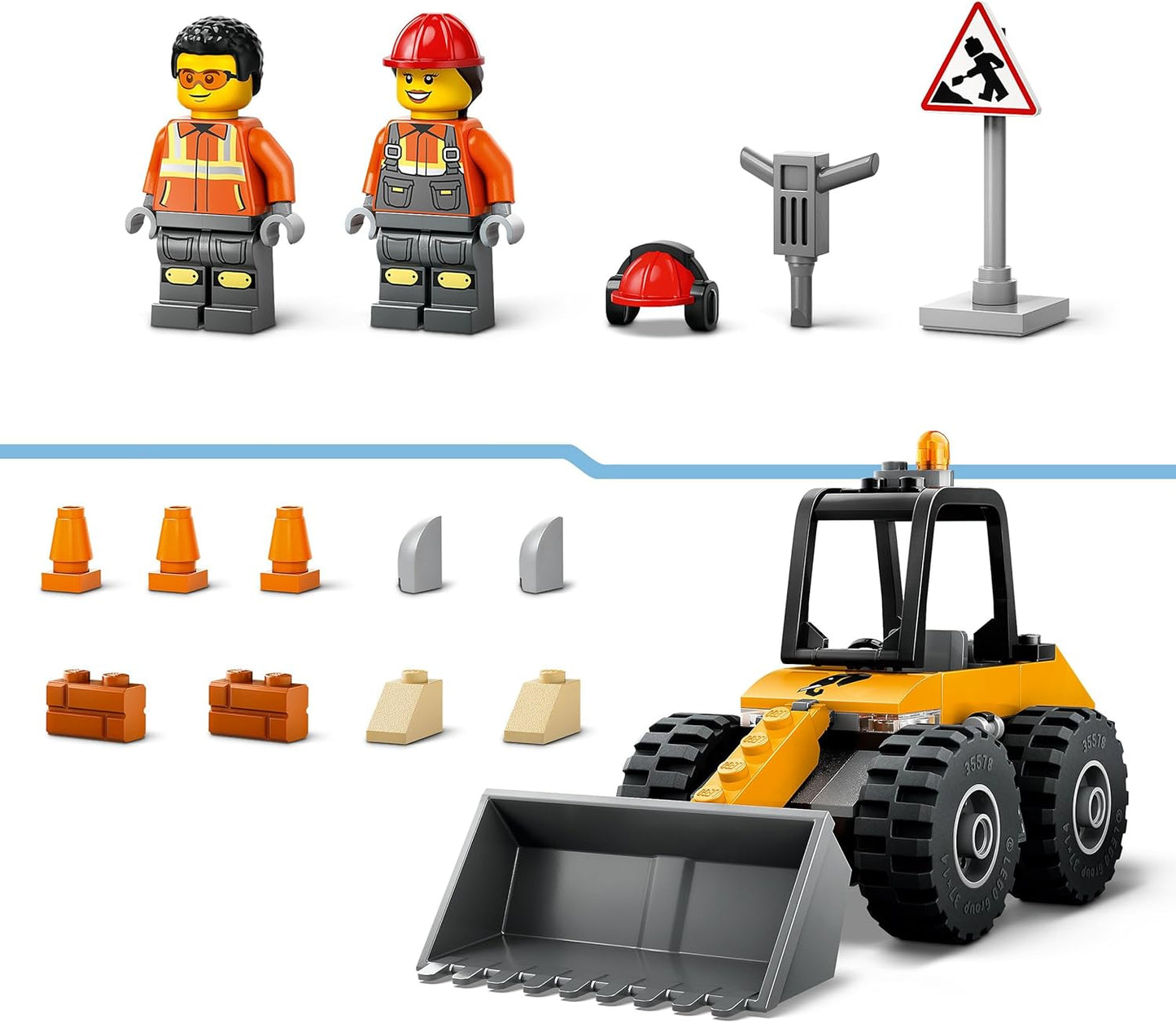 LEGO 60450 City Yellow Construction Wheel Loader Building Set