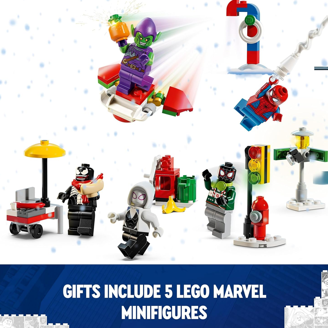 LEGO 76293 Marvel Spider-Man Advent Calendar, Buildable Christmas (246 Pieces)