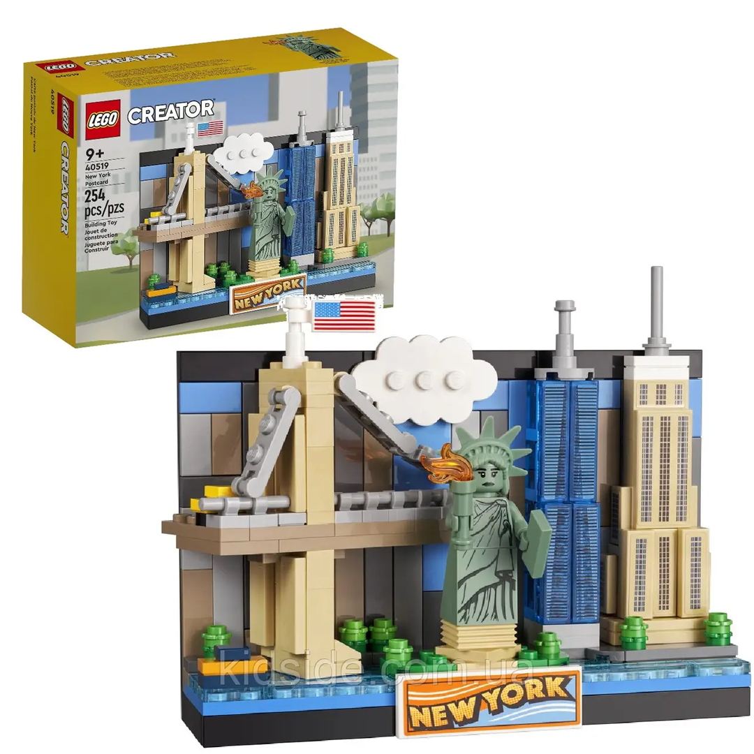 LEGO 40519 New York Postcard – 253 Pieces, Iconic New York Landmarks Display Set