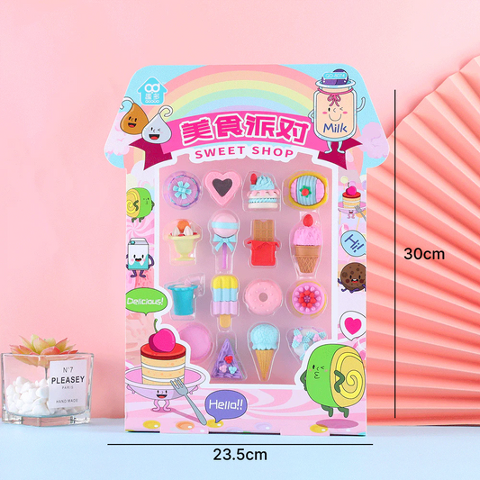 Hello! Delicious Dessert Theme Eraser Combo Set