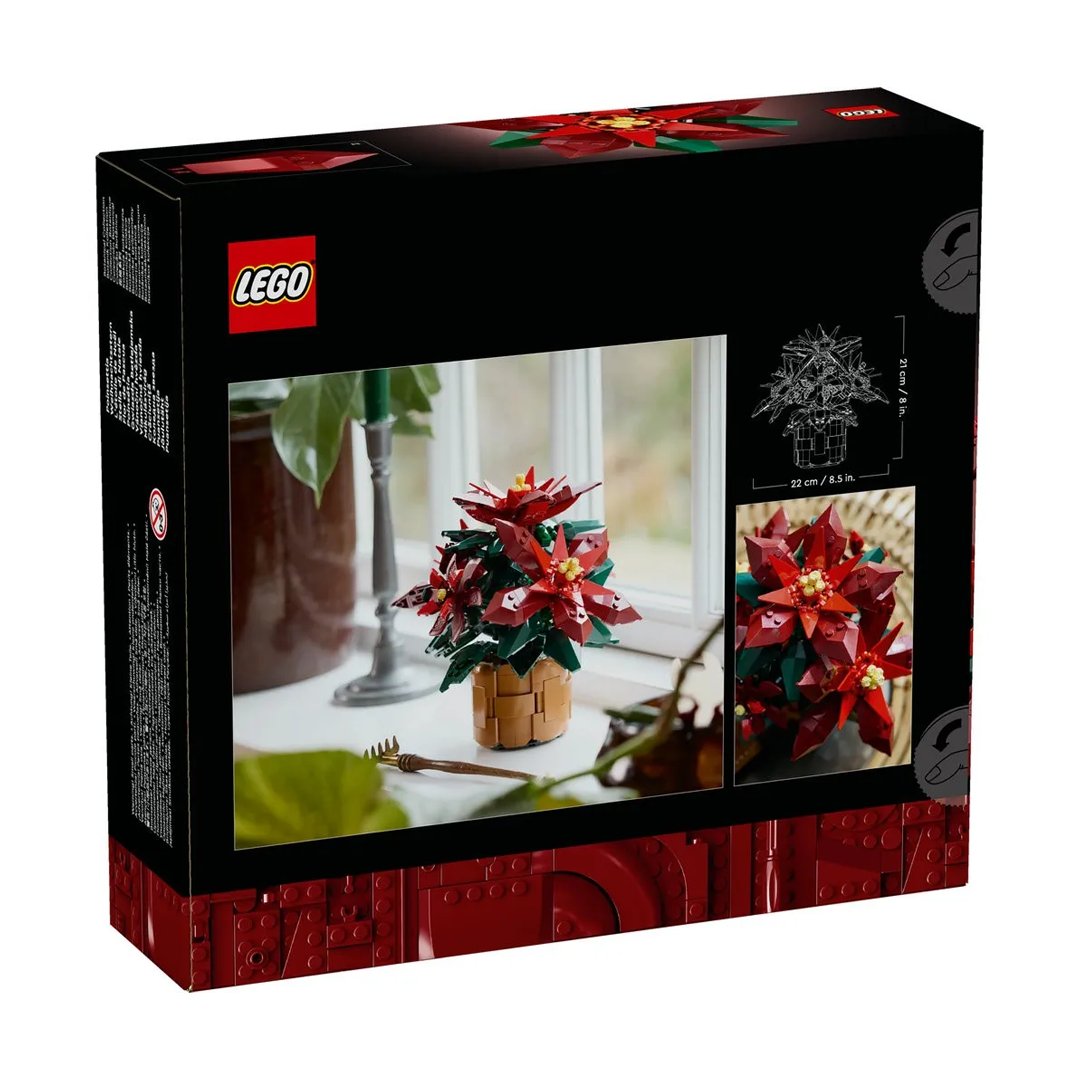 LEGO Icons Poinsettia Plant Decor Building Set 10370 (608 Pieces)-Botonical Collection
