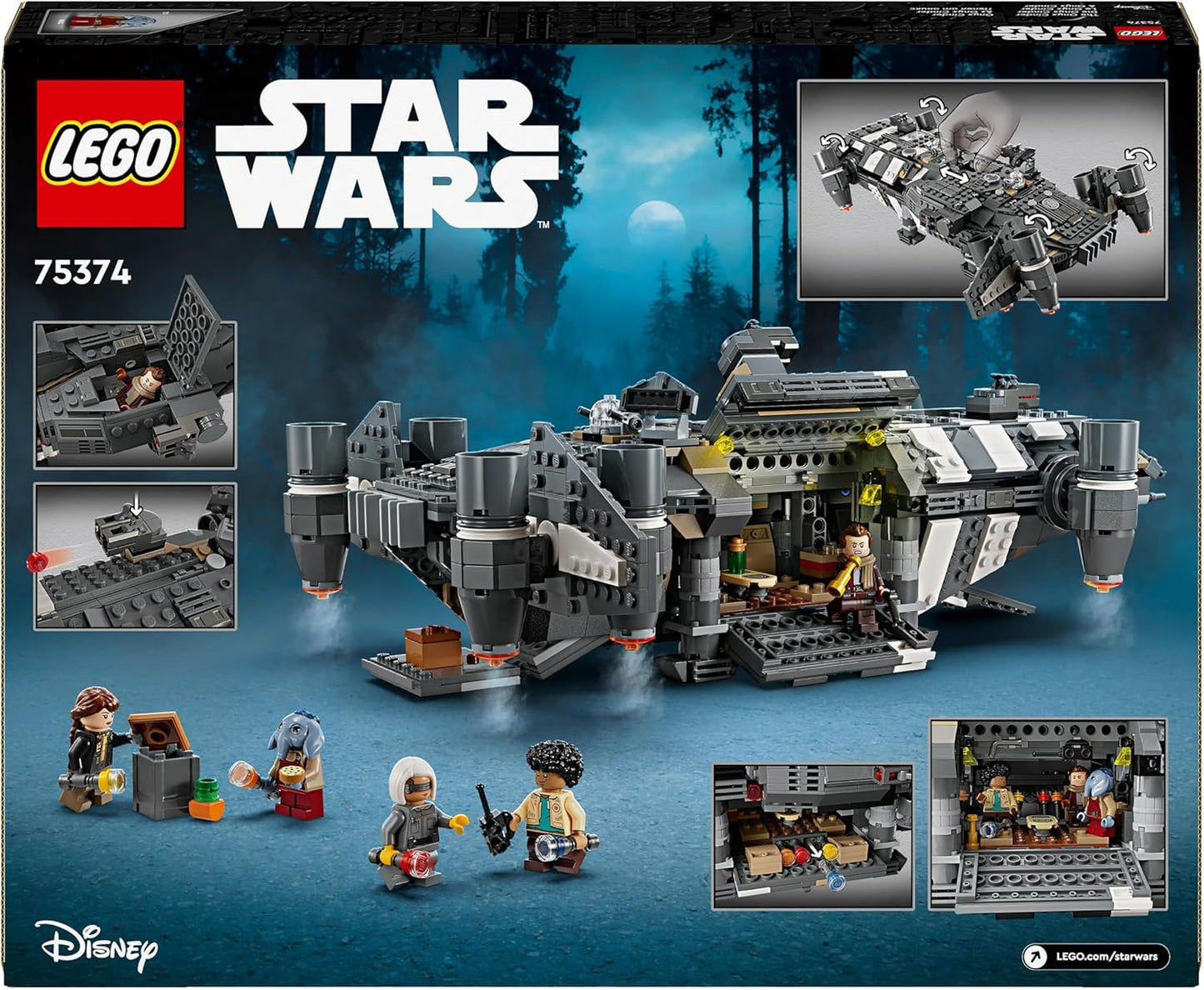 LEGO 75374 Star Wars: Skeleton Crew The Onyx Cinder Set, Collectible Building