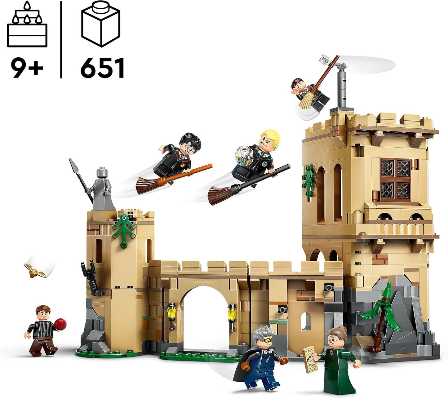 LEGO 76447 Harry Potter Hogwarts Castle: Flying Lessons Set (651 Pieces)