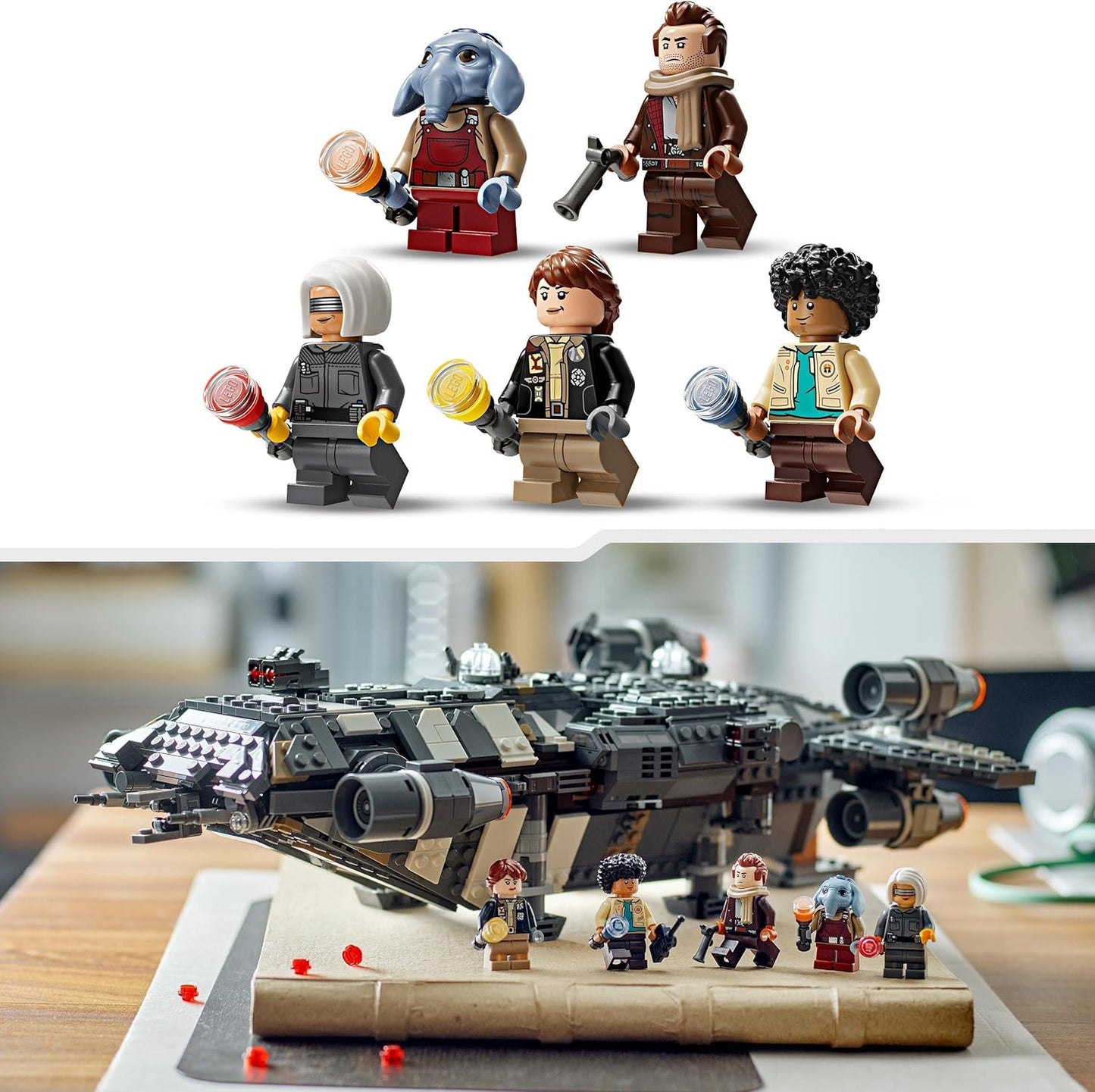 LEGO 75374 Star Wars: Skeleton Crew The Onyx Cinder Set, Collectible Building