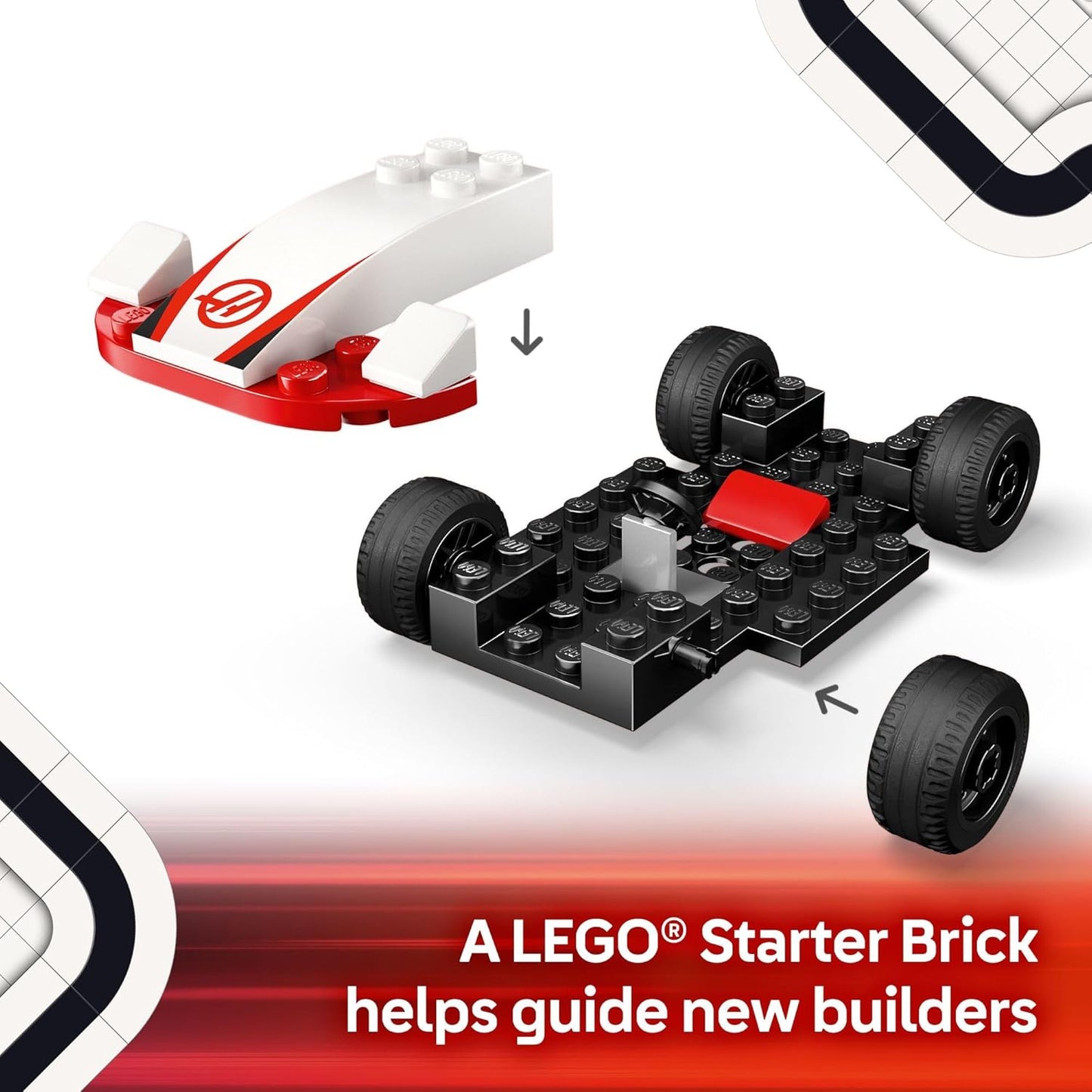 LEGO 60464 City F1 Williams Racing & Haas F1 Race Car Building Set