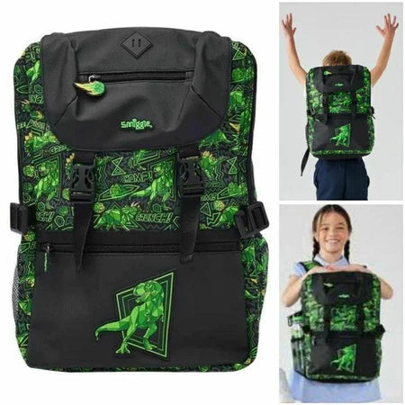 Smiggle School Bag : Dino Colorful & Stylish 18 Inch Backpack for Kids