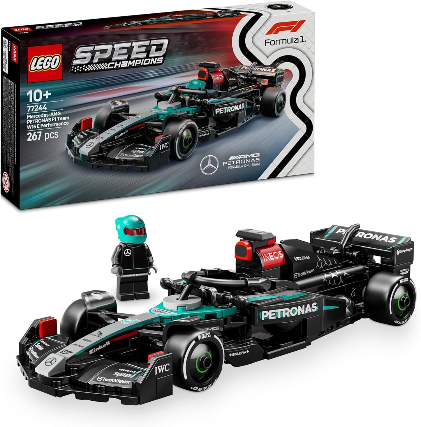 LEGO 77244 Speed Champions Mercedes-AMG W15 Formula 1 Race Car Building Set