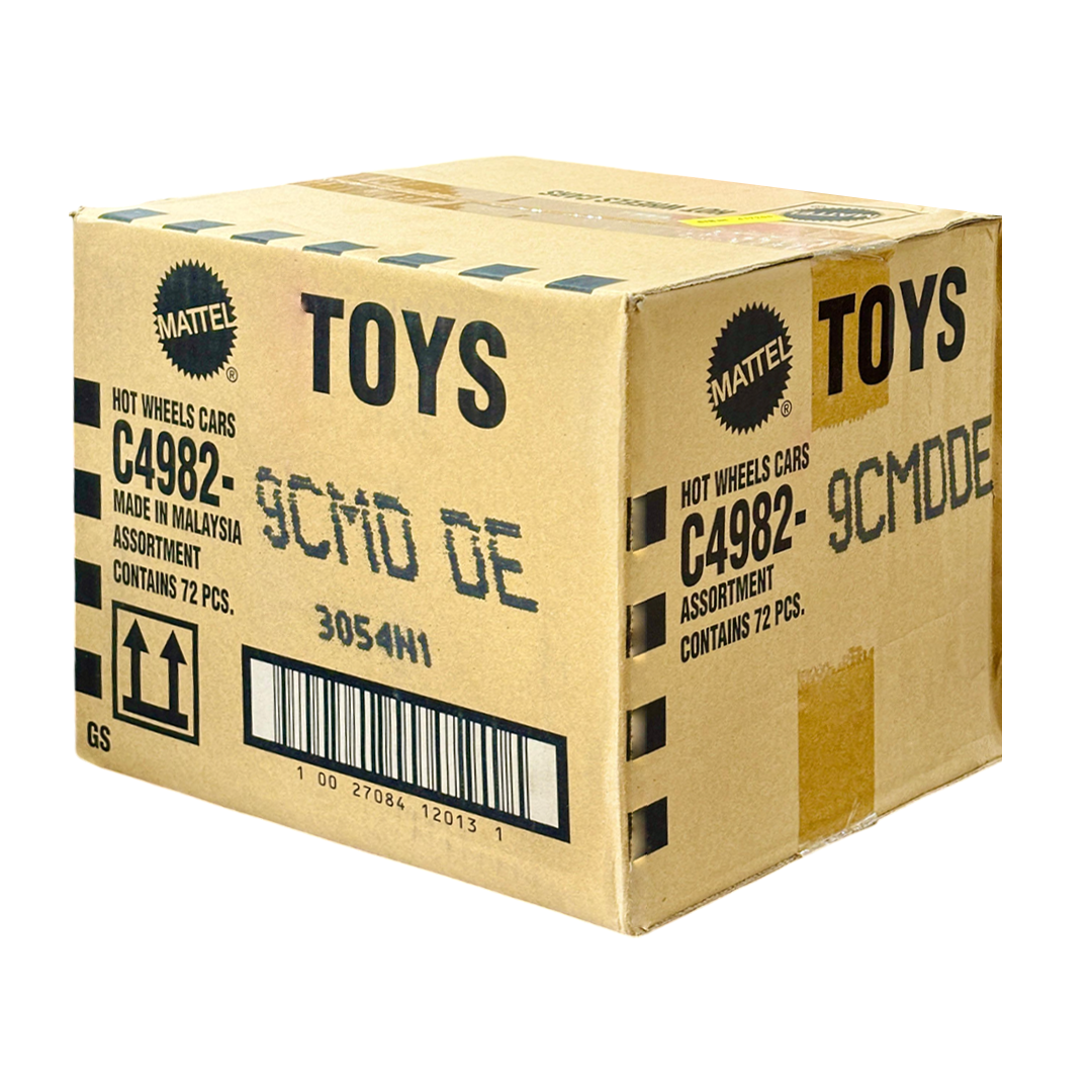 Hot Wheels 2025 Factory-Sealed Case D (9CMD DE) – 72 Die-Cast Cars by Mattel (Brand New Box)