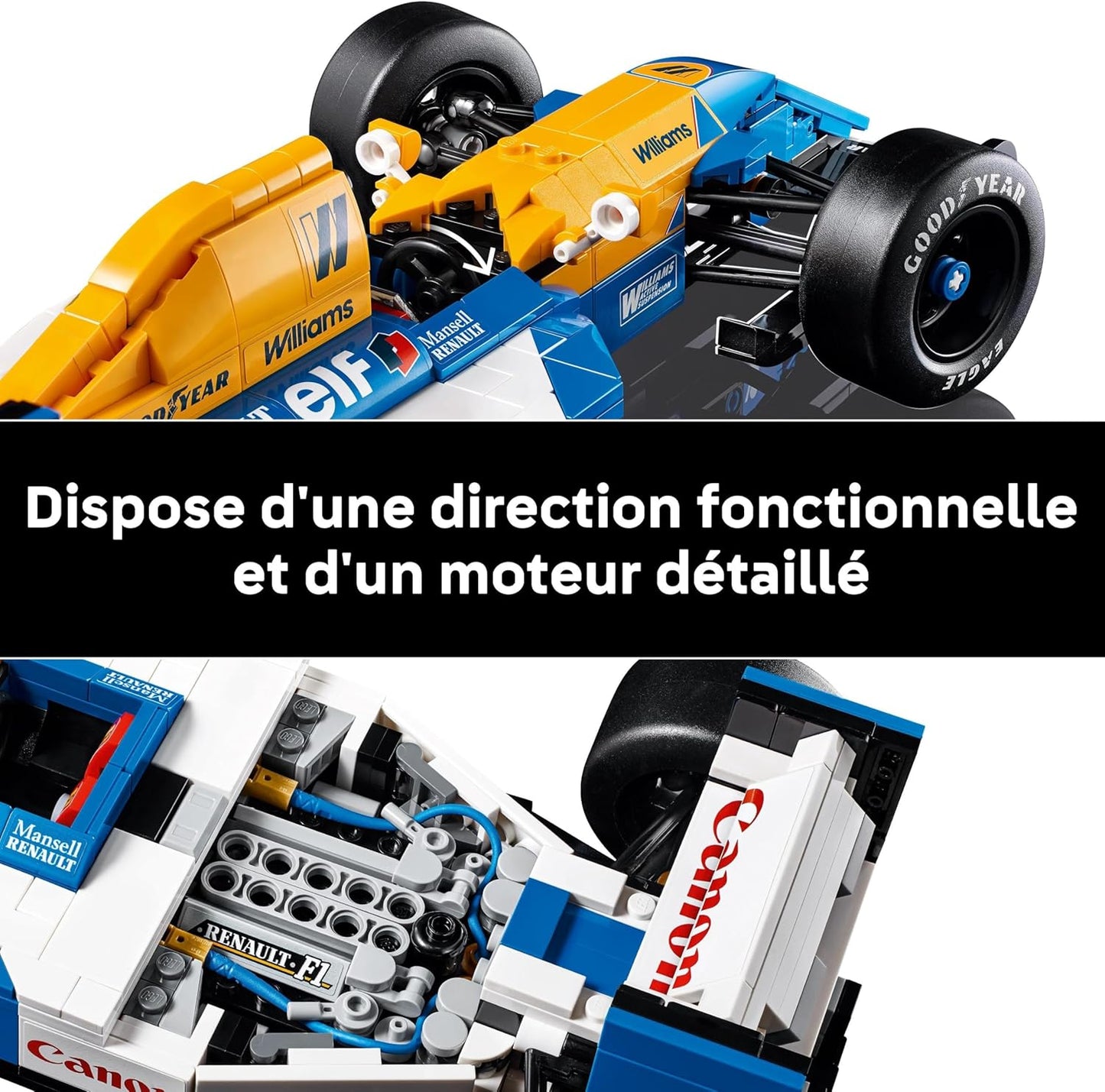 Lego 10353 Icons Williams Racing FW14B and Nigel Mansell F1 Model Car