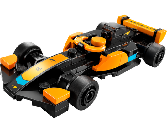 LEGO 30683 Speed Champions McLaren Formula 1 car polybag set with 58 pieces, featuring sleek racing design.