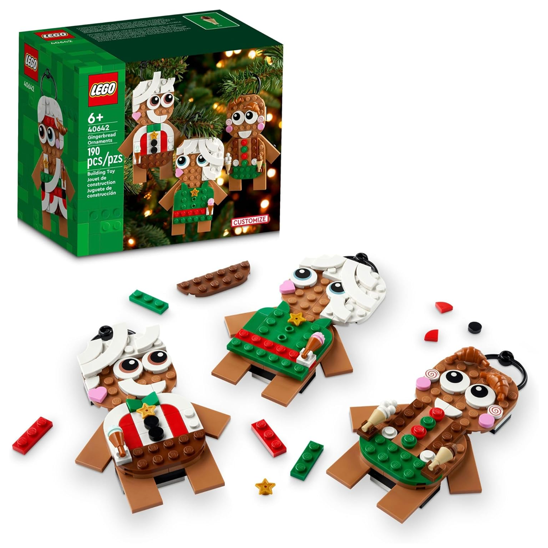 LEGO 40642 Gingerbread Ornaments – 190 Pieces Christmas Building Set