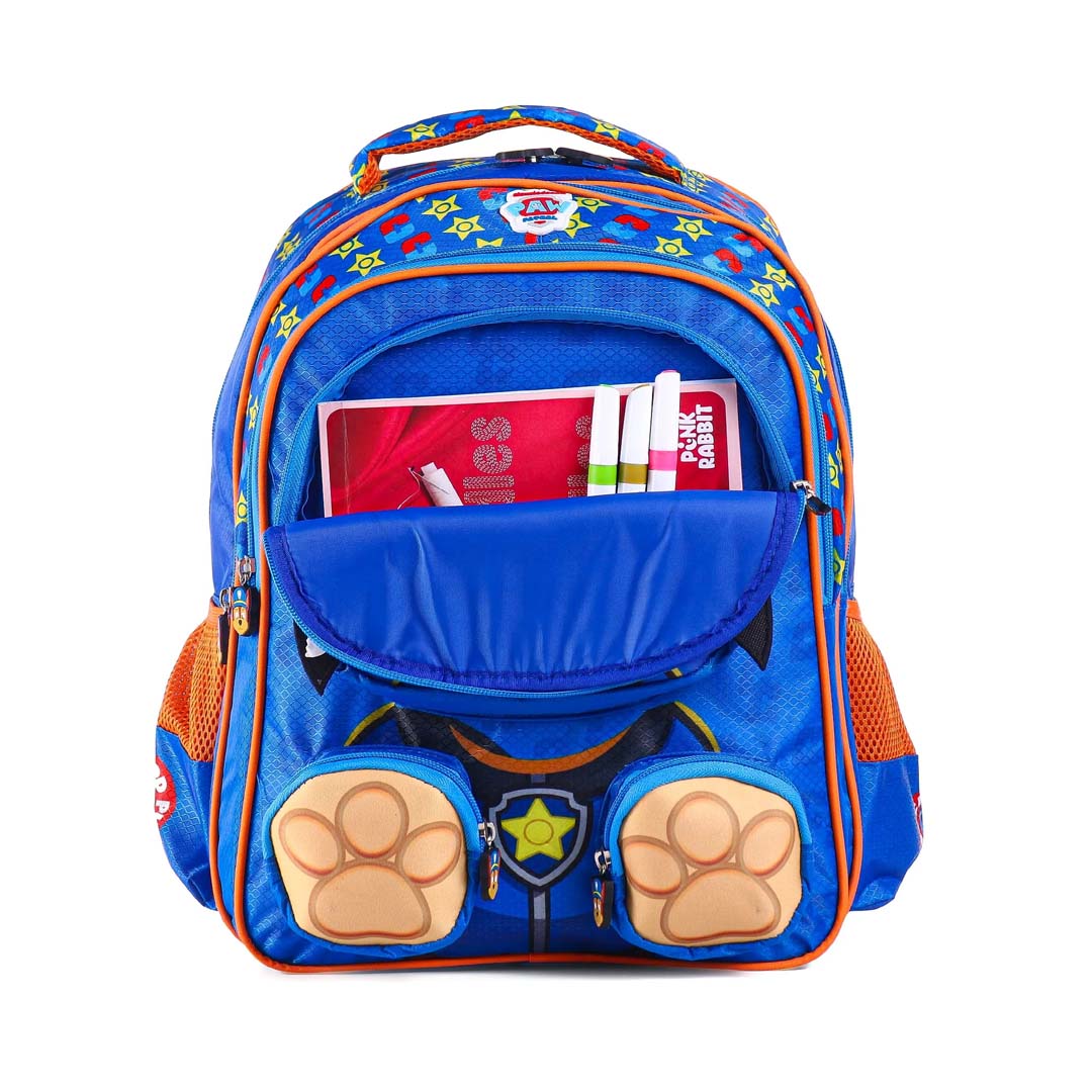 STRIDERS Paw Patrol Premium School Backpack Blue - 14 inches