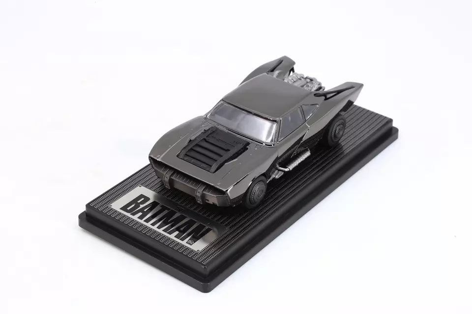 AWESOMEISM 1/64 Die-cast The Batman 2022 Batmoible (without lightings - Black Chrome)