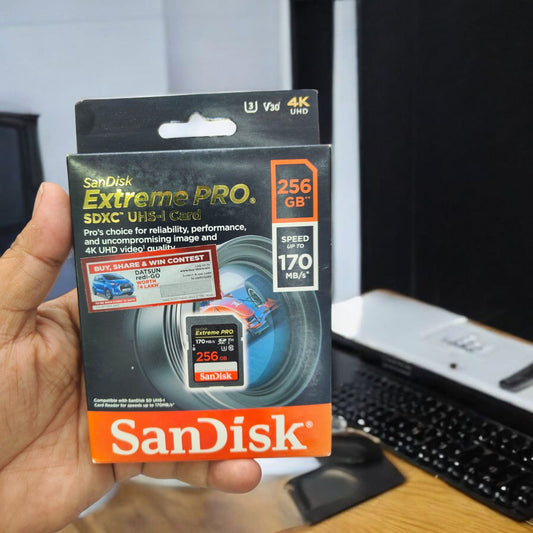 SanDisk 256GB Extreme PRO SDXC UHS-I Card 4K UHD, SD Card - SDSDXXY-256G-GN4IN