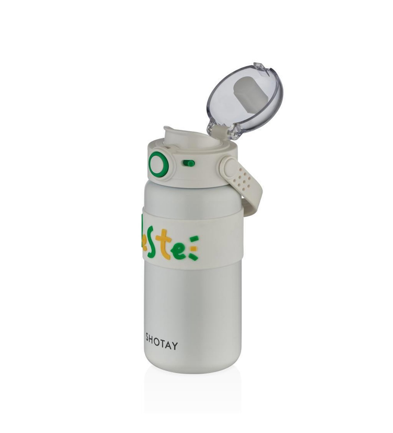 Shotay Steel Water Bottle Kids | 500 ML (White)