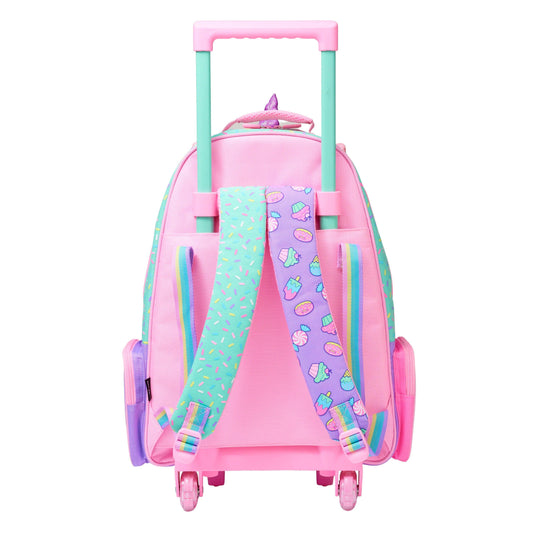 Smiggle School Bag : Best Budz Colorful & Stylish 18 Inch Trolley Backpack for Kids