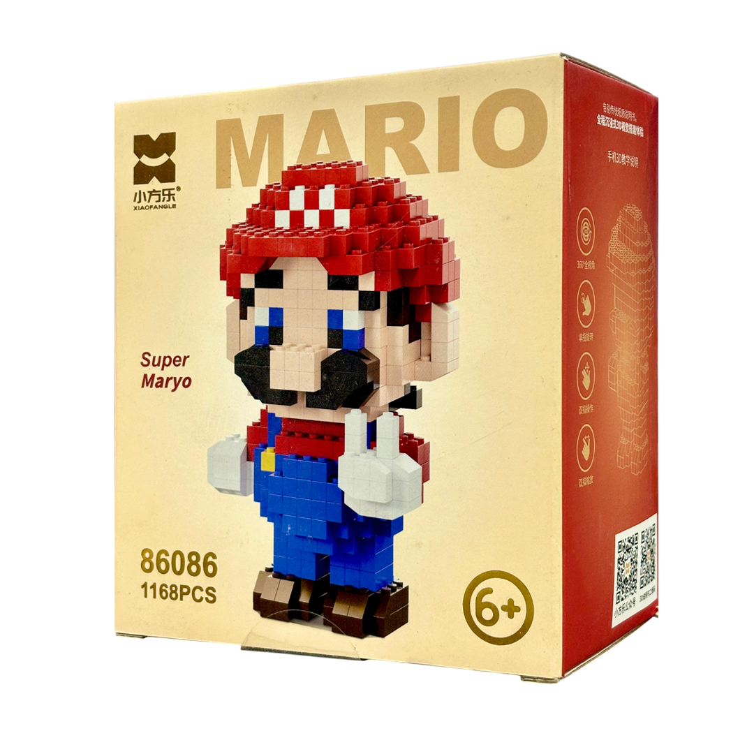 Mario Building Blocks Minifigure 5 Inch as Birthday Gift for Kids