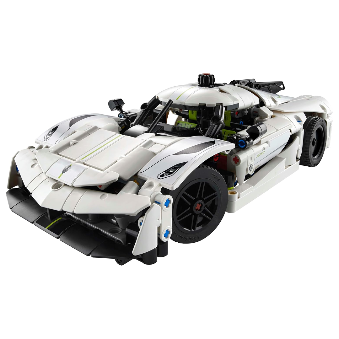 LEGO Technic 42184 Koenigsegg Jesko Absolut White Hypercar Building Blocks (801 Pieces)