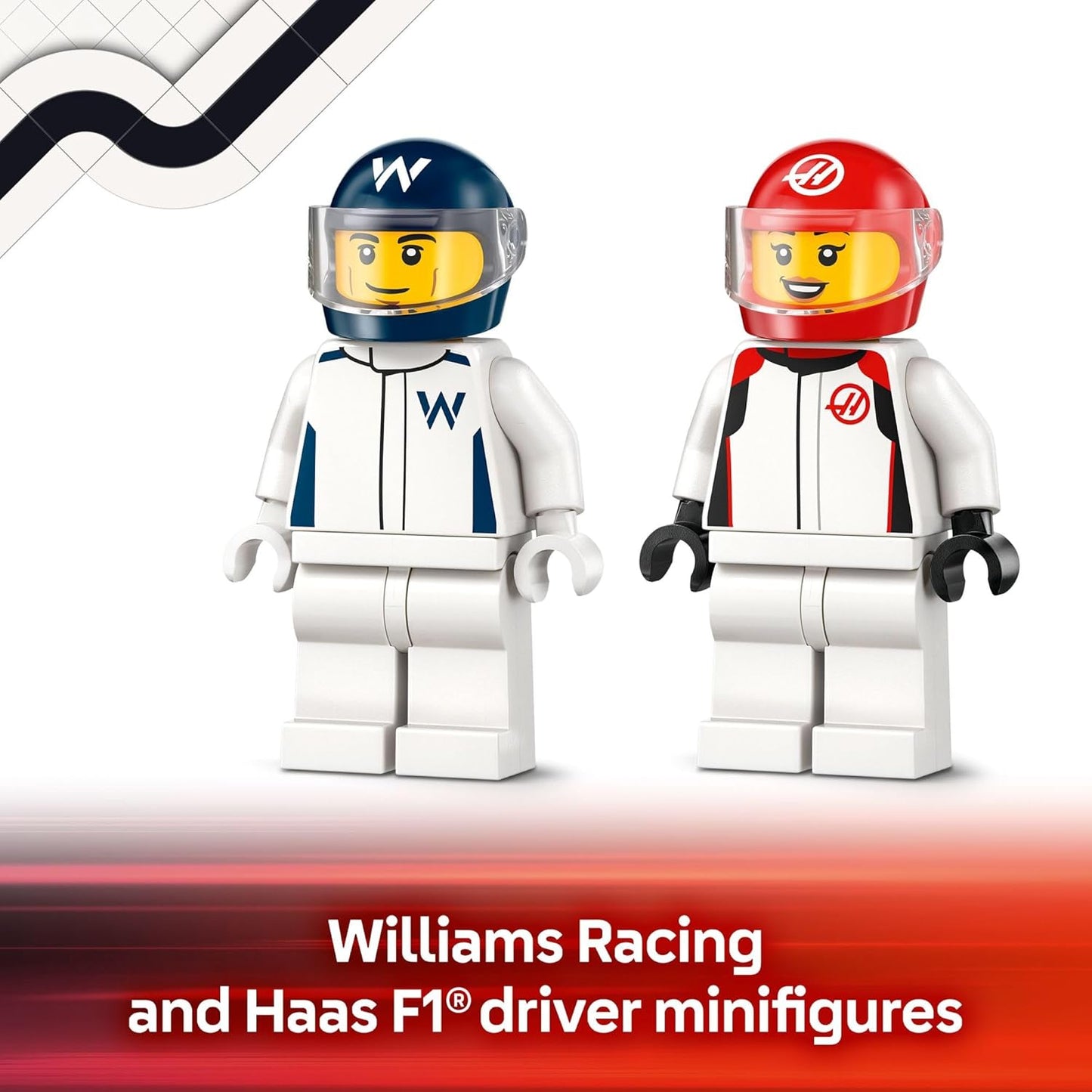 LEGO 60464 City F1 Williams Racing & Haas F1 Race Car Building Set