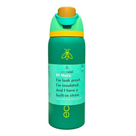 Ecovial 32 OZ - Vacuum Bottle Sip n Swig 960 ML (Green)
