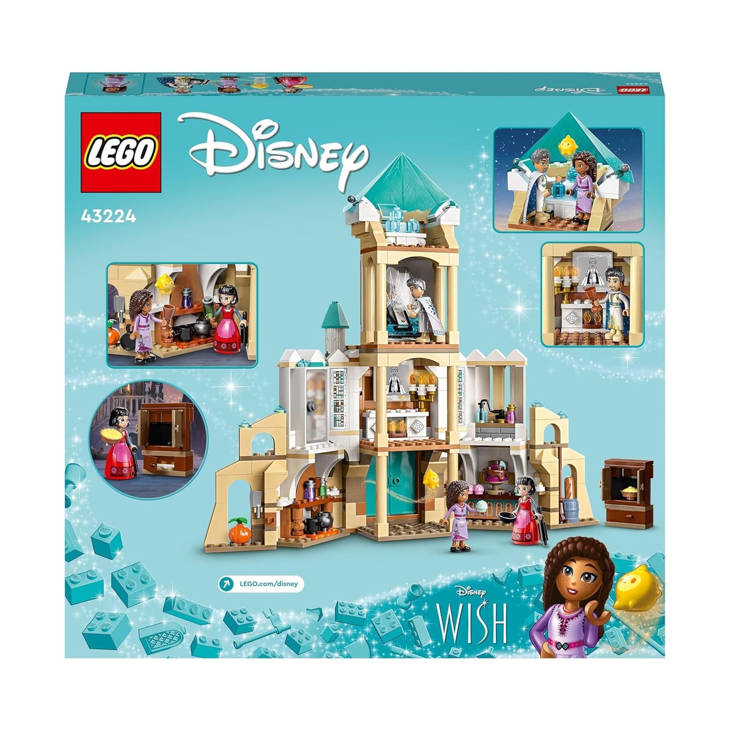 LEGO 43224 Disney King Magnifico’s Castle Building Set (613 Pieces)