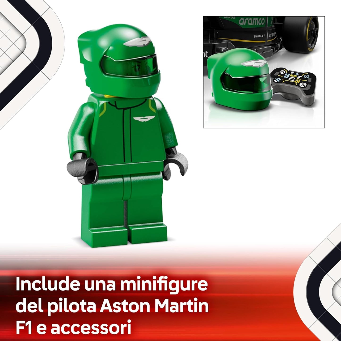 LEGO 77245 Speed Champions Aston Martin Aramco F1 AMR24 Race Car