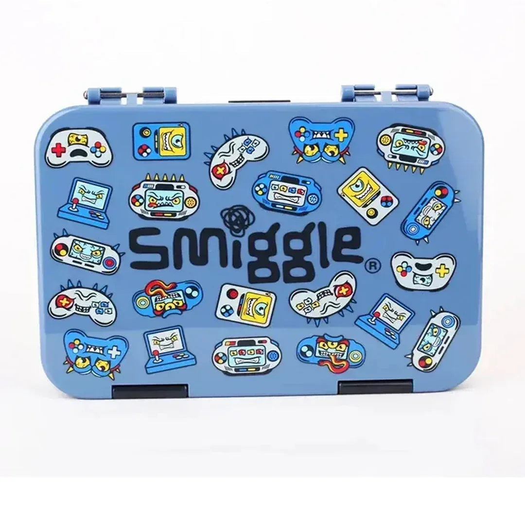 Smiggle Happy Medium Bento Lunchbox 758ml – Leakproof Kids Bento Box (Game)