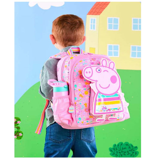 Smiggle School Bags: Peppa Pig Junior Character Backpack-Pink