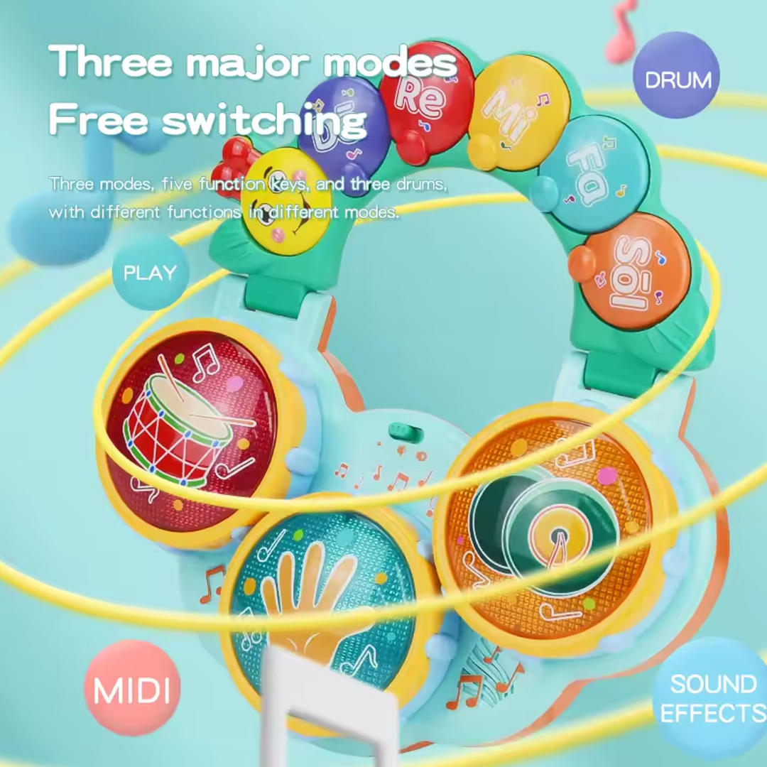 Hand Drum – Electronic organ set Beats Musical Drum with Lights Educational Toy