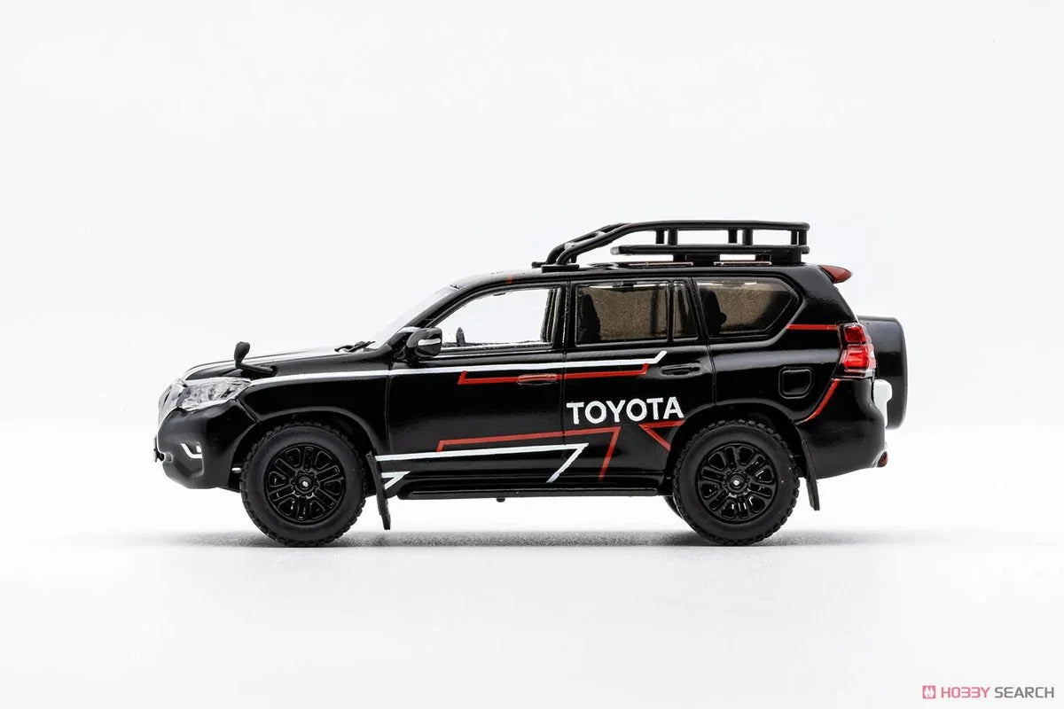 GCD 1:64 Toyota Land Cruiser Prado 150 Rally Version RHD – Black | Premium Diecast SUV Model Car