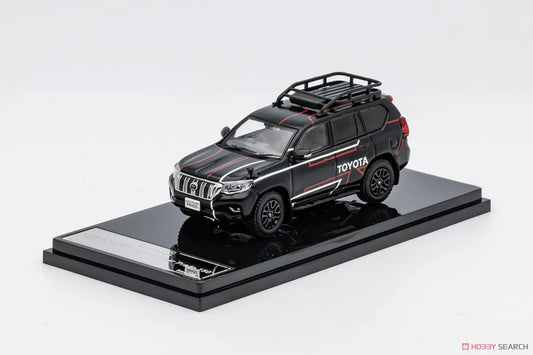 GCD 1:64 Toyota Land Cruiser Prado 150 Rally Version RHD – Black | Premium Diecast SUV Model Car