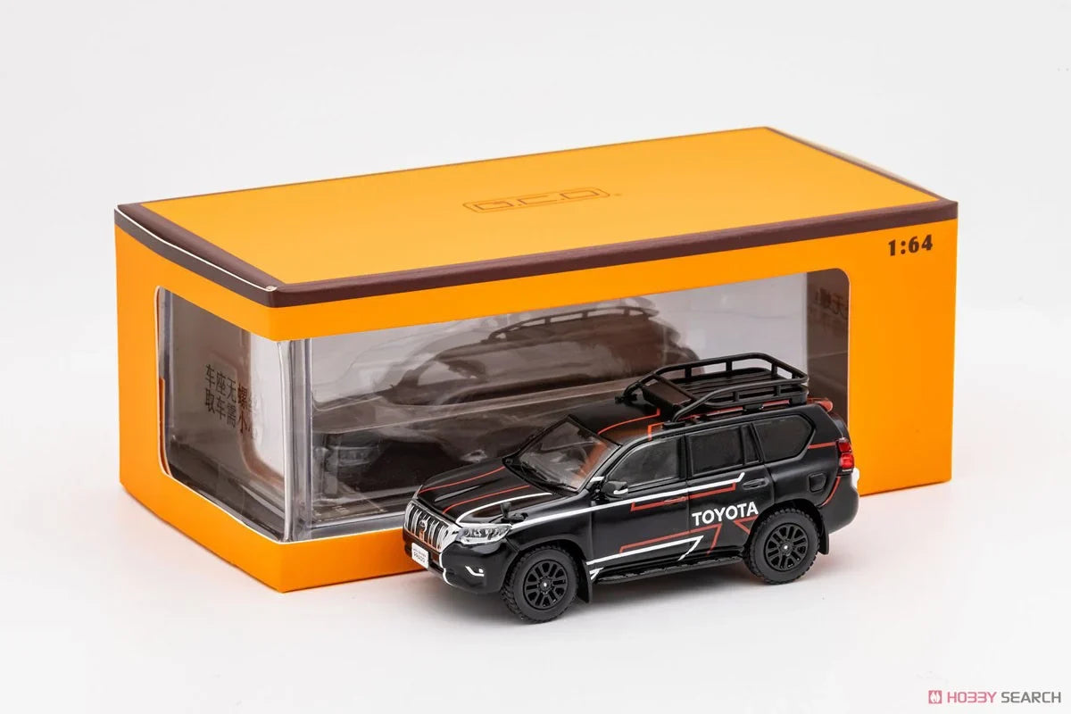 GCD 1:64 Toyota Land Cruiser Prado 150 Rally Version RHD – Black | Premium Diecast SUV Model Car