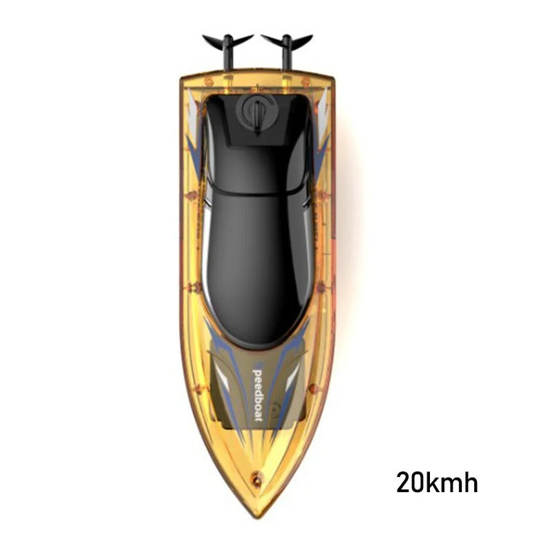 High Speed Remote Control Speedboat 2.4GHz Colorful Lights Waterproof Boat