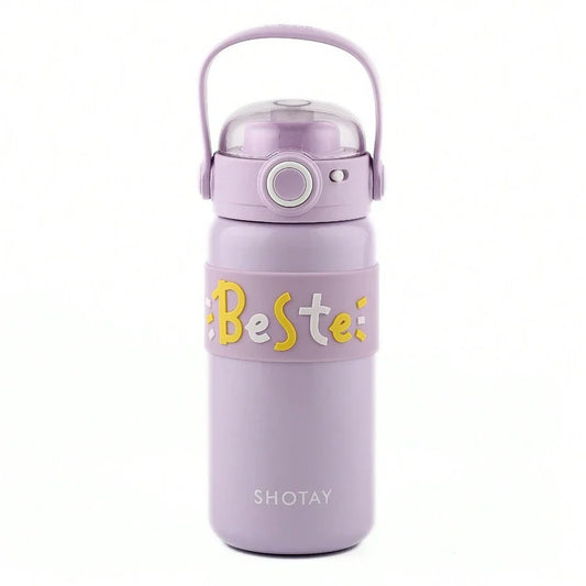Shotay Steel Water Bottle Kids | 500 ML (Purple)