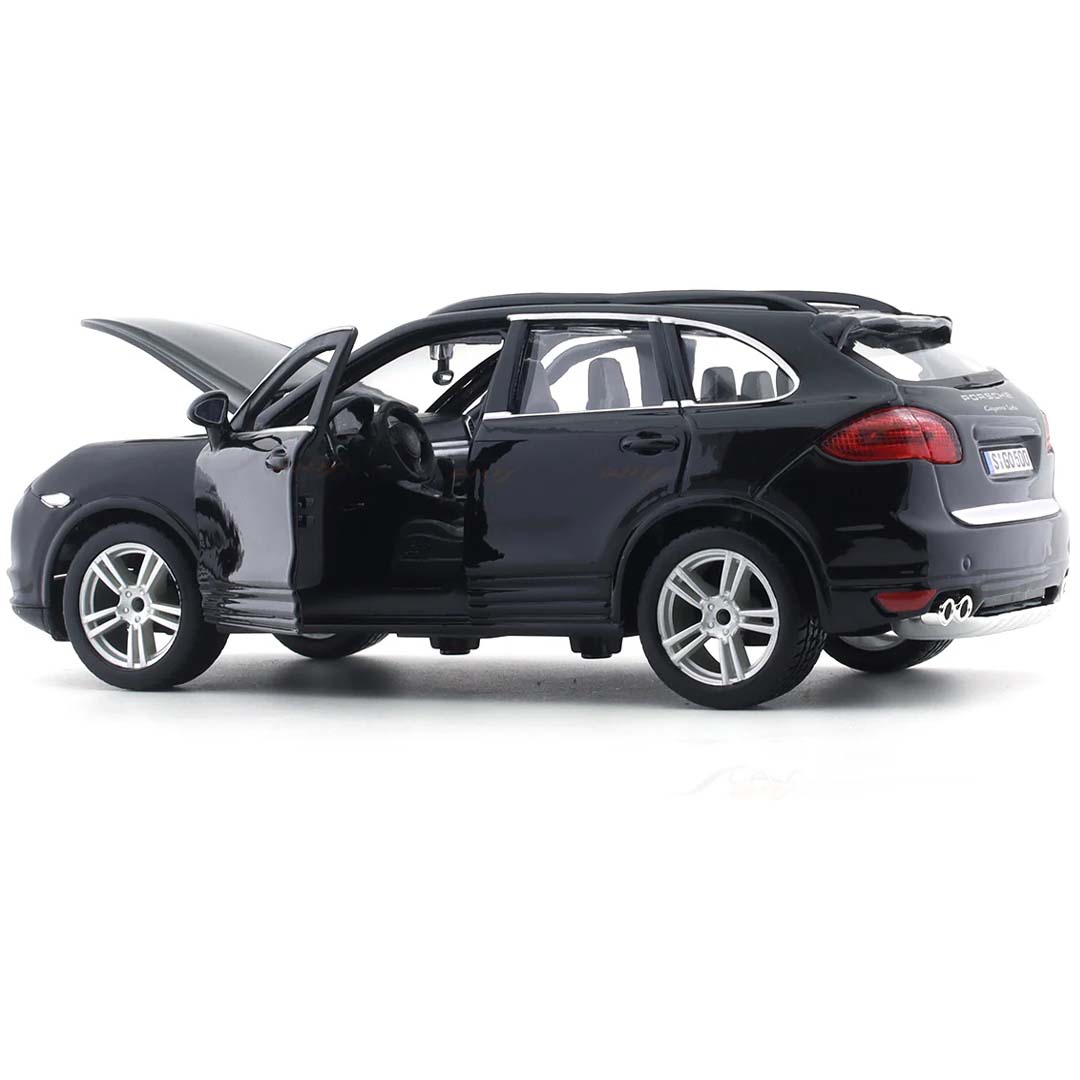 Porsche Cayenne Turbo Black 1:24 Scale Diecast Model Car by Bburago – Official Licensed SUV Collectible