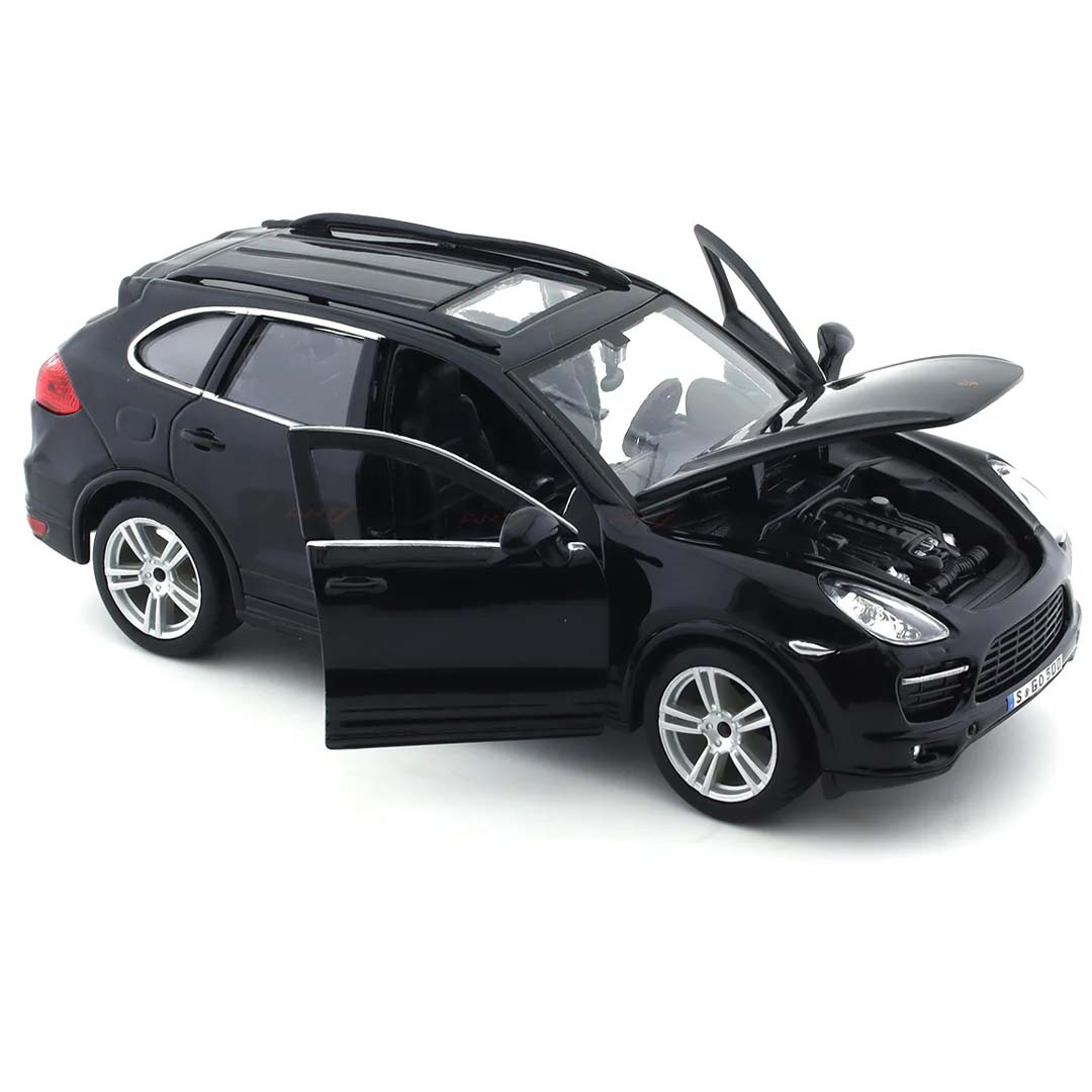 Porsche Cayenne Turbo Black 1:24 Scale Diecast Model Car by Bburago – Official Licensed SUV Collectible
