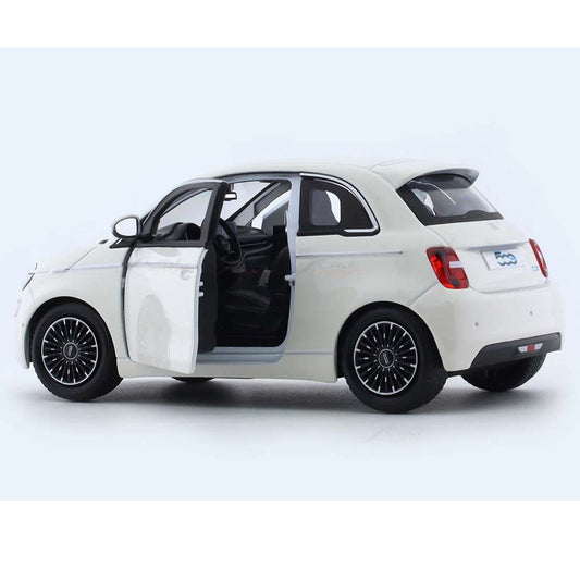 2023 Fiat 500e White 1:24 Scale Diecast Model Car by Bburago – Official Licensed Collectible