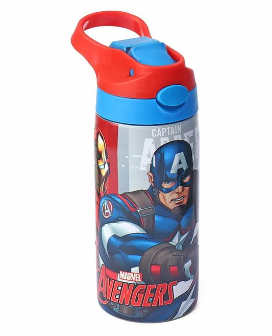 Striders Avengers Printed Stainless Steel Sipper Bottle - 500Ml