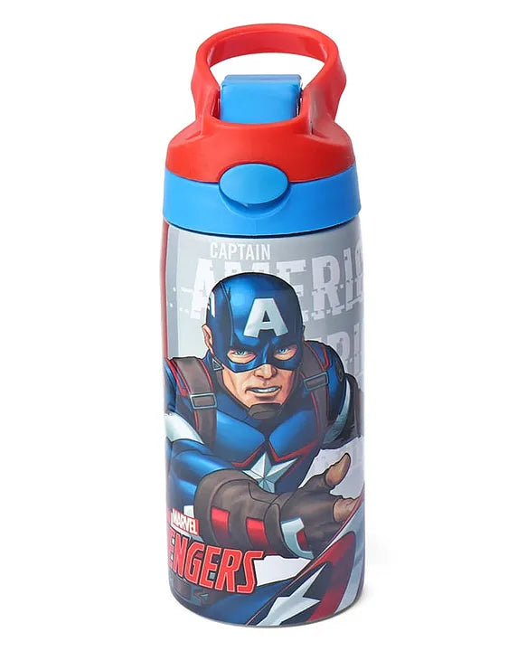 Striders Avengers Printed Stainless Steel Sipper Bottle - 500Ml