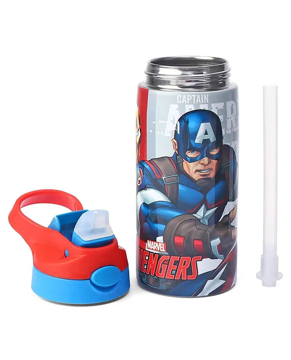 Striders Avengers Printed Stainless Steel Sipper Bottle - 500Ml